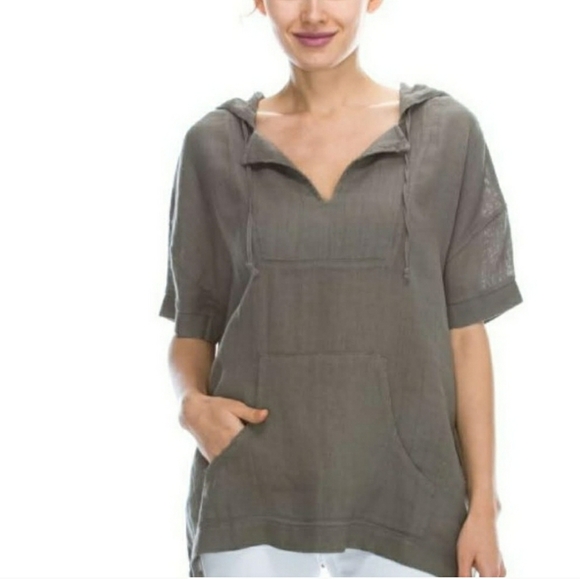 Mono B Tops - MONO  B LINEN TOP